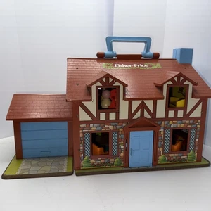 Vintage 1969 Fisher Price Little People #952 House Home With Accessories - Picture 1 of 16