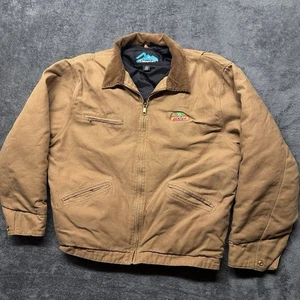 Giacca Tri Mountain Uomo Grande Marrone Full Zip Dekalb Stile Carhartt Detroit - Foto 1 di 12