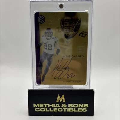 2018 Elements Harrison Smith #SS-17 Steel Signatures Gold Auto 19/25 VIKINGS - Image 1 of 2
