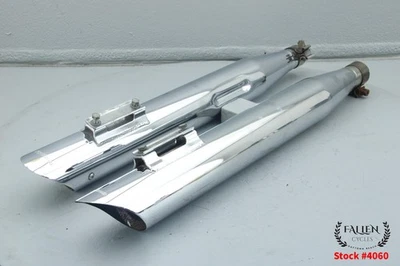 2006 Harley Street Glide PYTHON SLIP ON Exhaust Muffler Pipe Set CHROME #4060 - Image 1 of 4