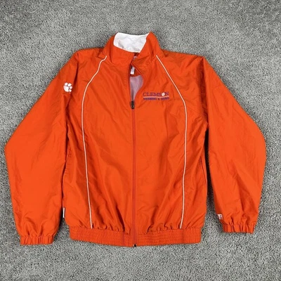 Jaqueta Clemson Tigers Masculina Laranja Média NCAA Faculdade Natação Zíper Equipe Issue - Imagem 1 de 4