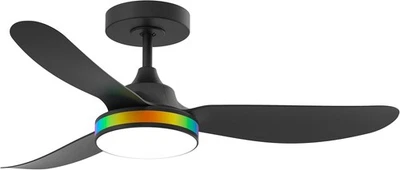 Henilmay - 42" Ceiling Fan with Light and Remote (Black) - Image 1 of 4