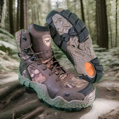 Irish Setter Insulated VAPRTREK 8" WP Hunting Boots, Mossy Oak Camo, Men's 8.5 D - Image 1 of 4