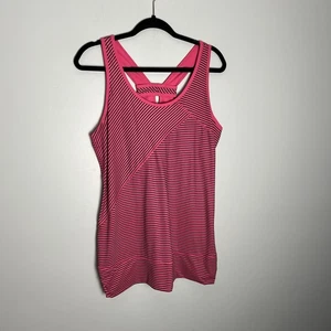 Camiseta sin mangas de yoga Tek Gear para mujer negra rosa a rayas espalda deportiva talla XL - Imagen 1 de 9