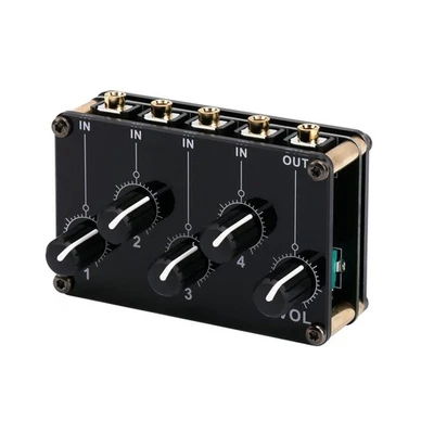 4 Channel 3.5mm Portable Stereo Audio Mixer easily connect to video players - Bild 1 von 4