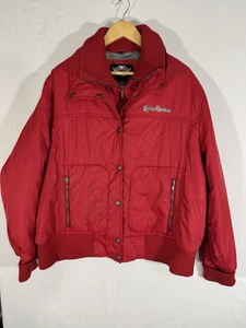 Women's Harley Davidson Zip Snap Up Red Nylon Jacket in Size 3W Embroidered - Picture 1 of 19