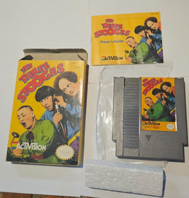 The Three Stooges NES (CIB) includes pictured inserts and manual