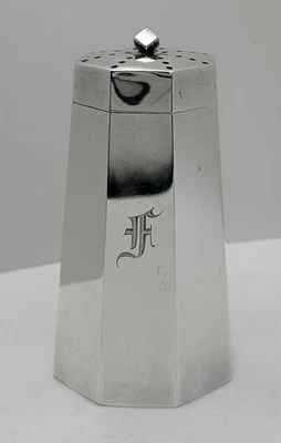 NSCo Sterling Muffineer Sugar Caster 162 Hexagonal 4.5” 116.8g Raro Antiguo .925 Foto 1 de 4