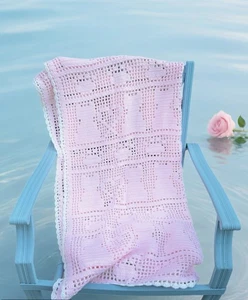 Liebevolle Katze Baby Decke Häkelmuster Farbe Druck Papier, Größe: 58" x 66" - Bild 1 von 9