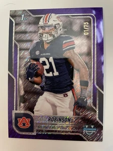 Durell Robinson #1/75 2025 Bowman Chrome No. 147 Purple Shimmer Auburn Tigers - Picture 1 of 3