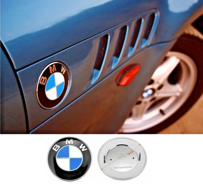 BMW Z3 Side Grill Fender Emblem, 78mm, Logo Badge, Round, 51141970248 - Image 1 of 4