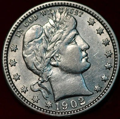 1902 Philadelphia Mint Silver Barber Quarter - Image 1 of 2