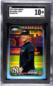 2024 Topps Chrome AARON JUDICE RIFRATTORE VARIAZIONE IMMAGINE SP #50 NY Yankees SGC 10 - Foto 1 di 2