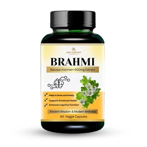 Brahmi (Bacopa monnieri) 10:1 Extract & Mental Clarity & Reduce Anxiety-500mg - Picture 1 of 3