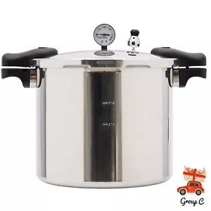 22L 32cm Aluminium Pressure Canner / Cooker Preserver with Steam Guage Kitchen - Picture 1 of 11