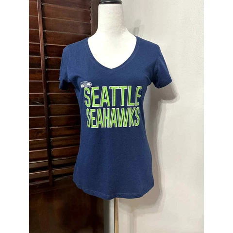 Seattle Seahawks NFL Team Apparel Top T-Shirt Blue Short Sleeve M Cover