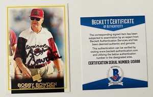 Bobby Bowden Signed Autographed 1997 Press Pass Card #45 BAS Beckett Certified - Picture 1 of 1