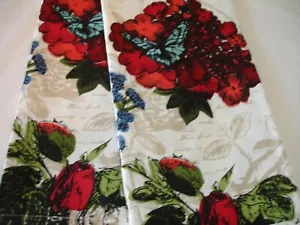 New! Floral Blooms Butterfly Dish Towels Tea Towels Woven Cotton Kitchen Towels - Picture 1 of 4