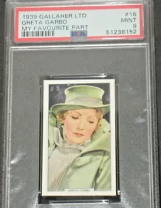 Greta Garbo 1939 Gallaher Ltd Mein Lieblingsteil #16 PSA 9 neuwertig NUR 2 HÖHER! - Bild 1 von 3