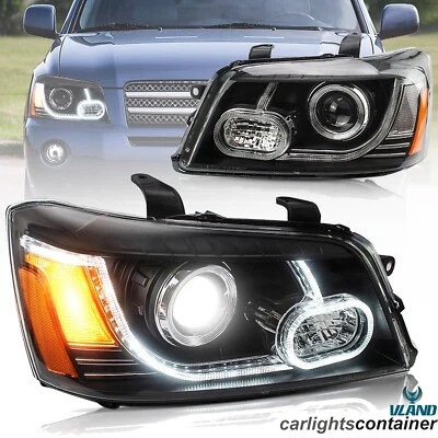 Par de faros proyectores LED VLAND para Toyota Highlander 2001-2007 Foto 1 de 4
