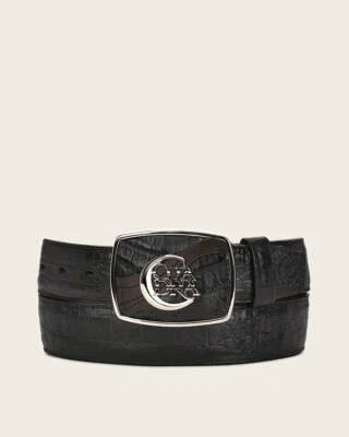 CV499FC - Cuadra black western fashion fuscus belt for men - Image 1 of 4