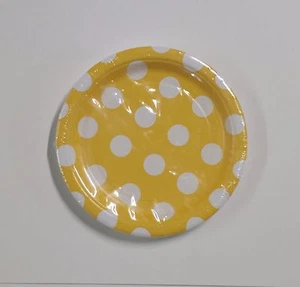 Polka Dot Party Plates Paper Round 8 Count 7 inch - U Pick Color - Picture 1 of 9