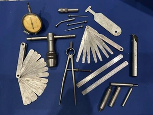 VINTAGE MIXED LOT MACHINIST TOOLS, STARRETT, LUFKIN, GENERAL and MORE - Picture 1 of 12