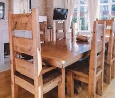 Solid Oak Custom Dinning Set- With Extenders and 8 Chairs (2 Captain Chairs) 