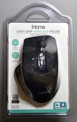 iHome Easy Grip 2.5G Plug & Play 1600 DPI Wireless Mouse - Image 1 of 4