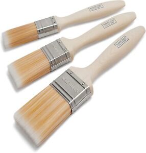 Hamilton For The Trade Fine Tip Flat Brushes Emulsion Painting Decorating 3 Pack
