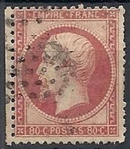 1862 FRANCIA USATO NAPOLEONE EMPIRE FRANC 80 CENT - FR455-4 - Picture 1 of 1