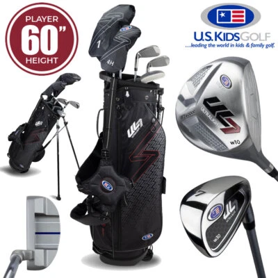 US Kids 5-Club Stand Bag Junior Boys Golf Club Set 60'' Age 11 - NEW! 2024 - Image 1 of 4