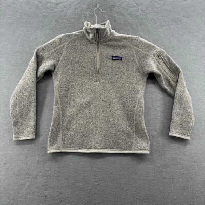 patagonia womens size s full zip knit better sweater silver fleece lined - Image 1 of 4