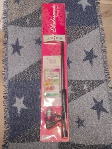 Shakespeare Lady fish spin cast fishing rod and reel combo set - Picture 1 of 7