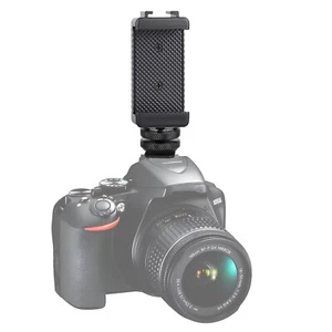Supporto clip cellulare + adattatore a vite attacco treppiede per fotocamera reflex DSLR - Foto 1 di 11