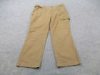 Duluth Trading Pants Mens 38 Brown Cargo Coolmax Flex Firehose Straight 38X30 *