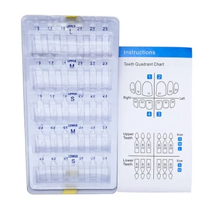 1 kit (30 piezas) carillas dentales de resina compuesta molde cura ligera dientes frontales anteriores - Imagen 1 de 7