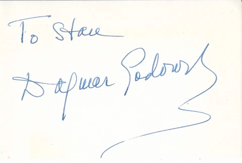 DAGMAR GODOWSKY (Silents Star) Hand-signed 4” x 6.25” album page Cover