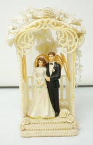 Cake topper sposi vintage antico novità ornamento cuore matrimonio - Foto 1 di 9