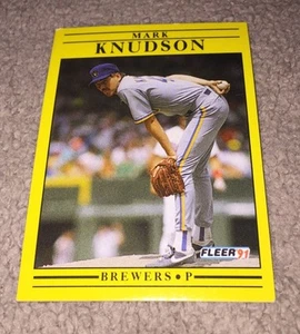 1991 (BREWERS) Fleer #587 Mark Knudson - Picture 1 of 1