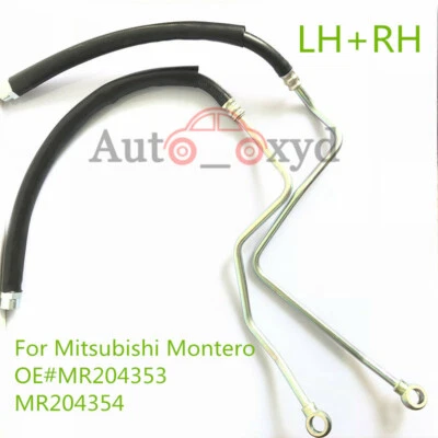 Un par de mangueras de enfriador de aceite MR204354 MR204353 95-01 para Mitsubishi Montero 3,0 3,5 L Foto 1 de 4