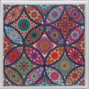 Juego de 1 - Posavasos de azulejos de cerámica - Patrones (Compra 3 juegos y obtén 1 juego gratis) 1 D - Imagen 1 de 6