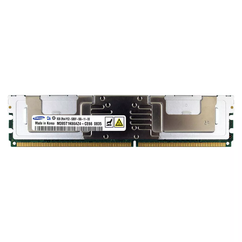 SAMSUNG M395T1K66AZ4-CE66 8GB 2Rx4 DDR2 PC2-5300F 667MHz FULLY BUFF MEMORY RAM - Image 1 of 1