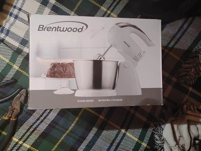 Brentwood SM-1152 Mezclador de pie de 5 velocidades con cuenco, blanco - NUEVO, Foto 1 de 4