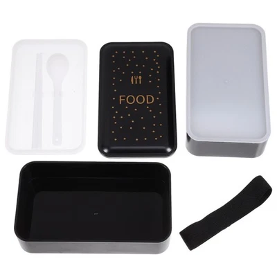 Scatola da pranzo in plastica a doppio per il pranzo separando la moda - Immagine 1 di 4