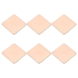 6 Pcs Heatsink Copper Pad Shim IC Chipset GPU Thermal Heatsink (20x20x1.2mm) - Photo 1/7