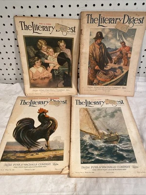 1921 - 22 Literary Digest Lot Of 4 Public Opinion Funk Wagnalls - Image 1 of 4