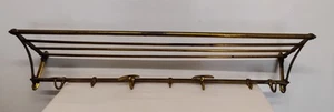 Antique vintage brass wall coat rack (ref: hang) - Picture 1 of 14