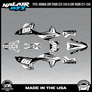 Graphics Kit for Honda CRF250R (2022-2024) CRF450R (21-24) Unit - WHITE - Picture 1 of 4
