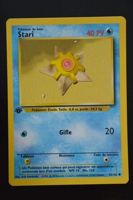 Pokémon TCG STARYU 1ST EDITION FRENCH STARI Base Set 65/102 NM - Image 1 of 2